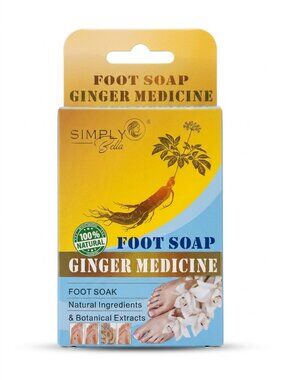 Simply Bella Ginger Medicine Foot Soap Bar 100g Natural Foot Soak NIB